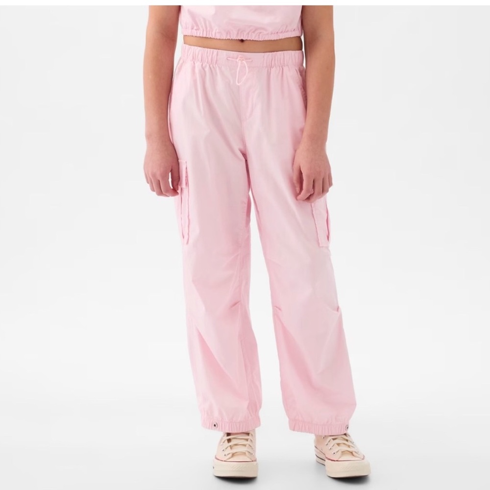 Gap Girl’s Pink Cargo Parachute Pants